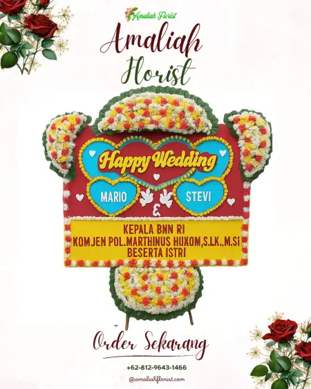Papan Bunga Pernikahan Pateten Dua